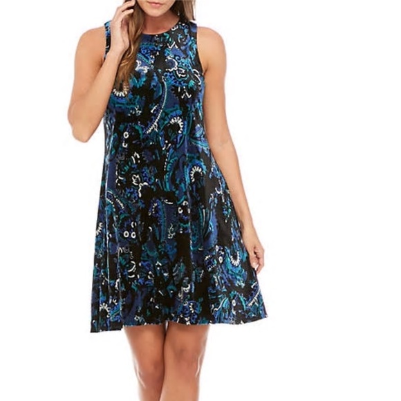 Nine West Dresses & Skirts - Nine West Velvet Sleeveless Trapeze Dress